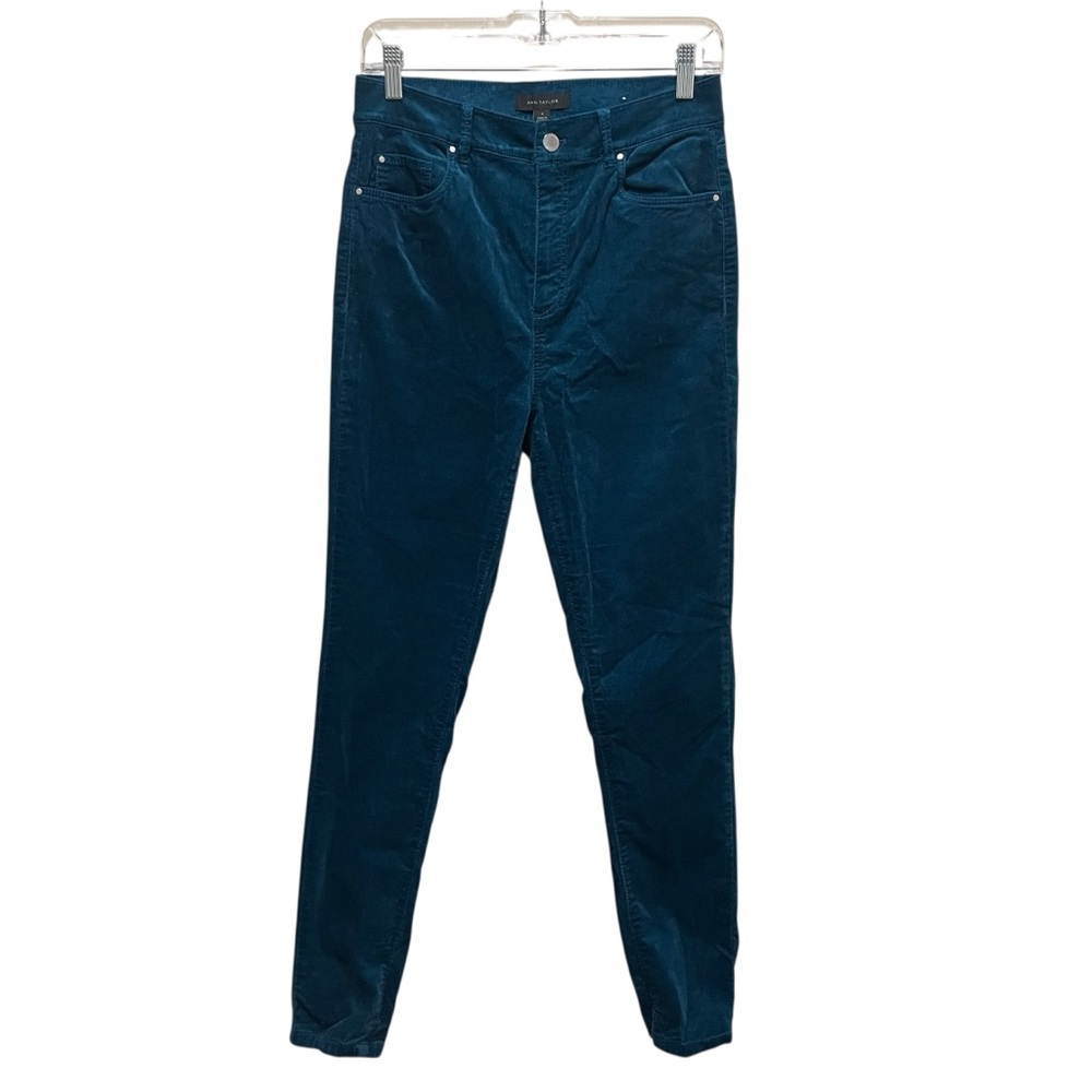 Ann Taylor The Skinny Corduroy Pants Teal Blue Women’s Size 4